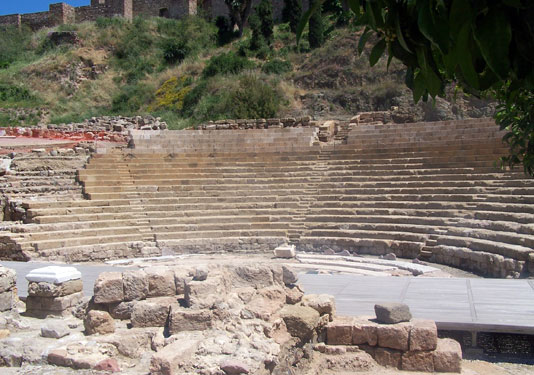 Malaga Espagne Teatro Romano