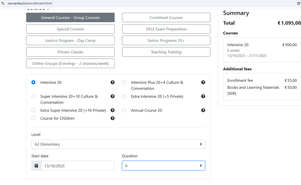 DELE preparation programme example 1
