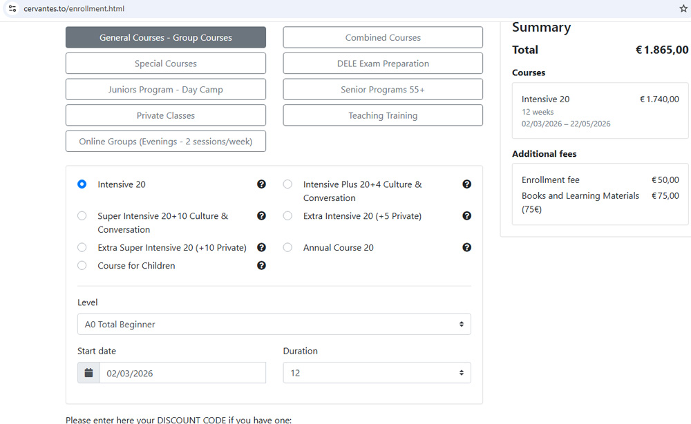 DELE preparation programme example 3